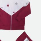The Celestial King Red & White Tracksuit blends regal style with cosmic energy.