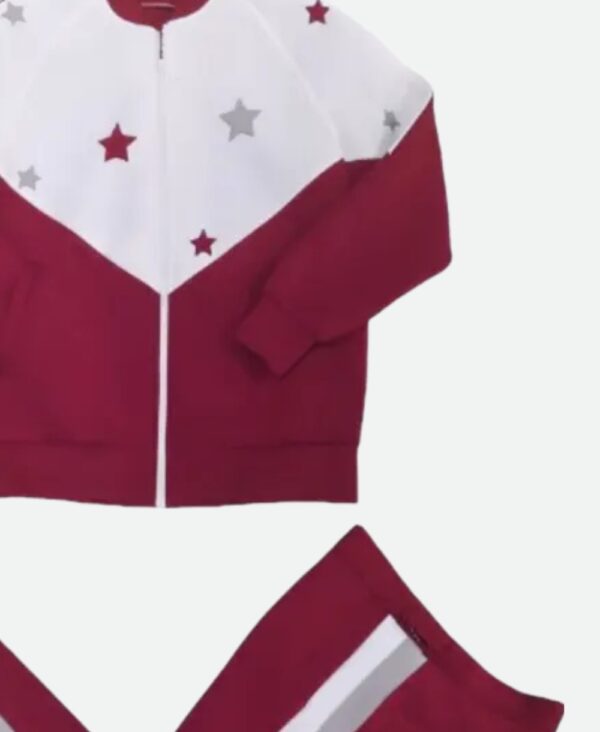 The Celestial King Red & White Tracksuit blends regal style with cosmic energy.