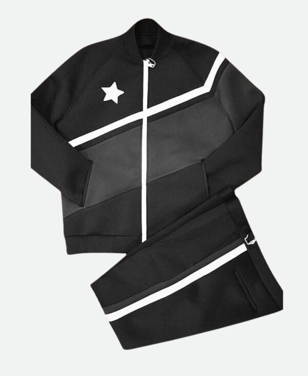 Starbeam Tracksuit In Grey, whie and Black base