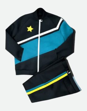 Yellow Star Design Athletic Tracksuit