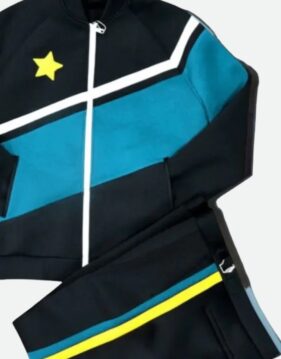 Yellow Star Design Athletic Tracksuit