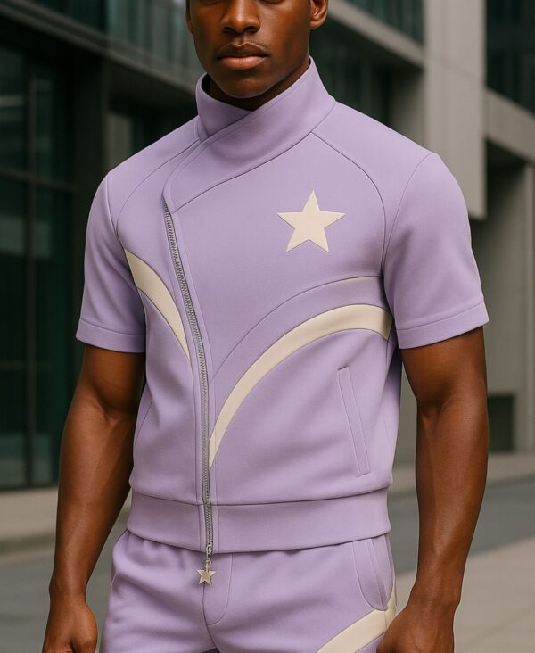 Galaxy Cut Short Set – Lavender Cream